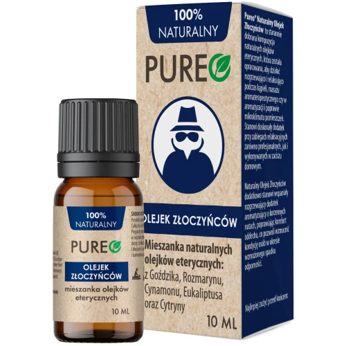 Pureo Naturalny Olejek Złoczyńców, 10 ml - Rozgrzewająca mieszanka aromaterapeutyczna