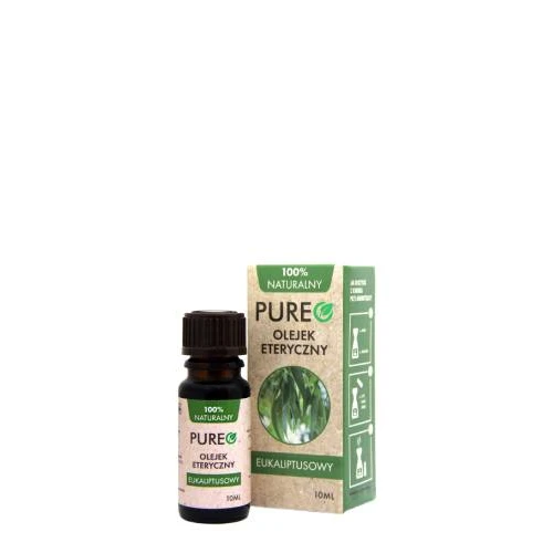 Pureo Naturalny olejek eteryczny eukaliptusowy, 10 ml - 100% naturalny do aromaterapii i inhalacji