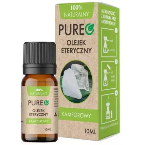 Pureo Naturalny olejek eteryczny Kamforowy, 10 ml - O intensywnym, drzewno-eukaliptusowym aromacie