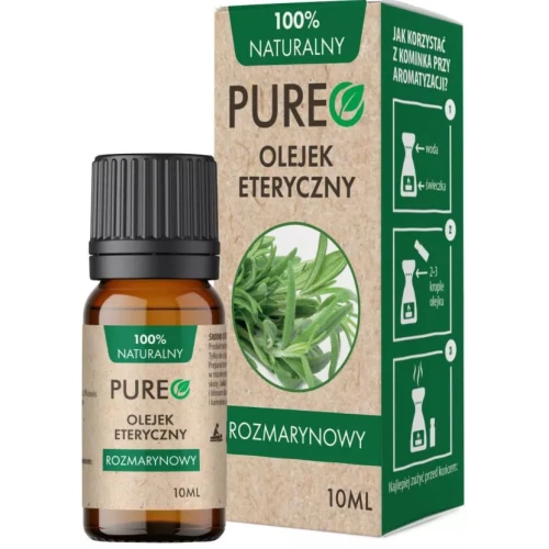 Pureo Naturalny olejek eteryczny Rozmarynowy, 10 ml - Do aromaterapii, masażu i pielęgnacji skóry