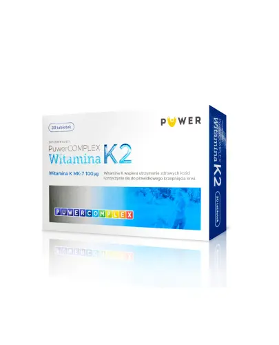 PuwerComplex Wiamina K2, 30 tabletek - Suplement diety z witaminą K2.