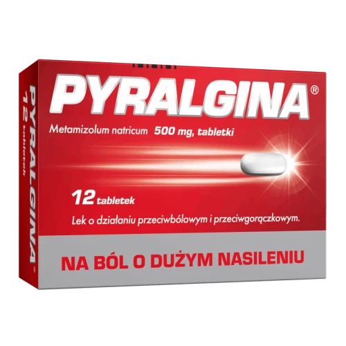 Pyralgina 12 tabletek - O działaniu przeciwbólowym, przeciwgorączkowym 