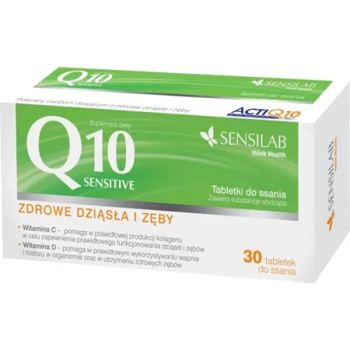 Q10 Sensitive Koenzym dziąsła i zęby, 30 tabletek - Koenzym Q10 z witaminami