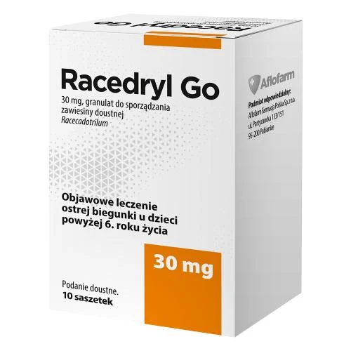 Racedryl Go 30 mg, 10 saszetek - Do stosowania w leczeniu ostrej biegunki u dzieci