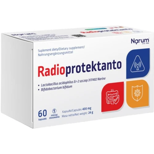 Narum Radioprotektanto 400 mg, 60 kapsułek - Probiotyk w kapsułkach