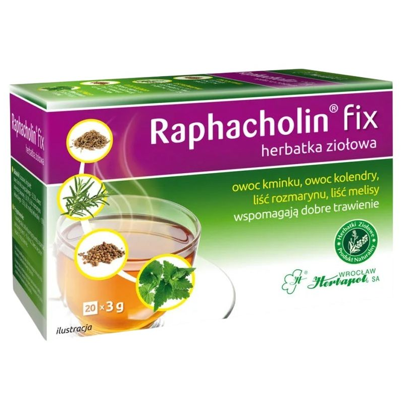 Raphacholin fix, 20 saszetek - Ziołowa herbatka na trawienie