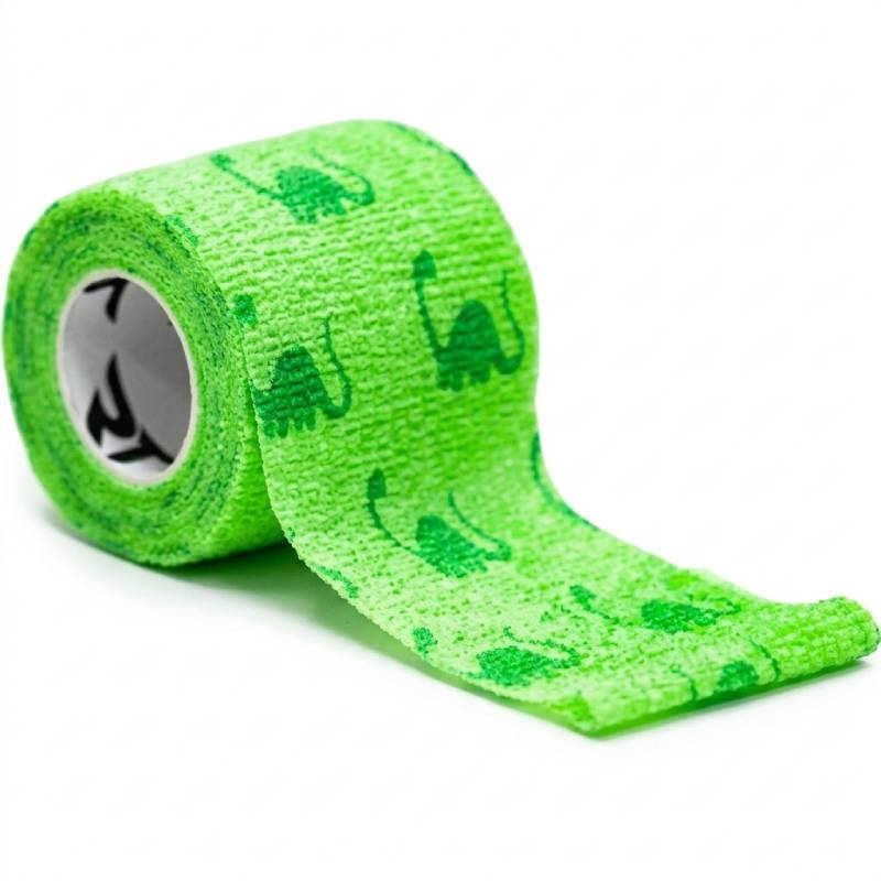 Rea Tape Dinozaury, Elastyczny bandaż kohezyjny samoprzylepny, 5 cm x 4,5 m, 1 sztuka - Mocuje bez zapinek i nie wymaga użycia nożyczek