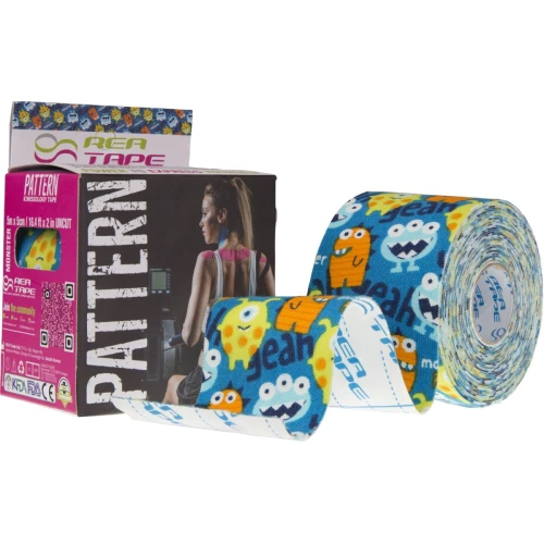 Rea Tape Patern Potworki Taśma kinezjologiczna, 1 sztuka - Taśma do tapingu