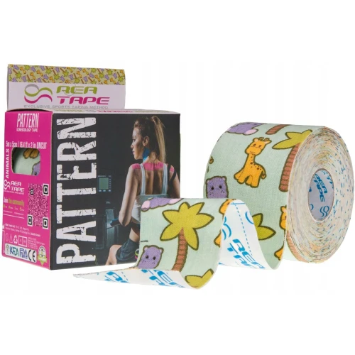 Rea Tape Patern Żyrafy Taśma kinezjologiczna, 1 sztuka - Taśma do tapingu