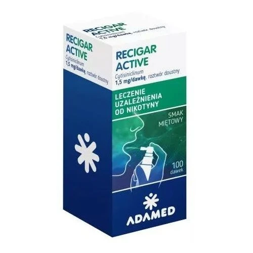 Recigar Active Roztwór doustny 1,5%, 100 dawek - Lek na rzucenie palenia