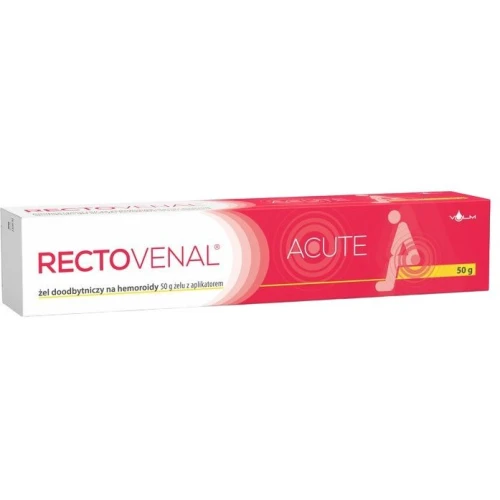 Rectovenal Acute żel doodbytniczy z aplikatorem, 50 g - Pomaga łagodzić podrażnienie, swędzenie i pieczenie okolic odbytu