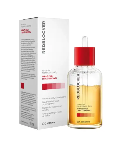 Redblocker koncentrat naprawczy do skóry wrażliwej i naczynkowej, 30 ml - Regeneruje uszkodzenia i eliminuje zaczerwienienia
