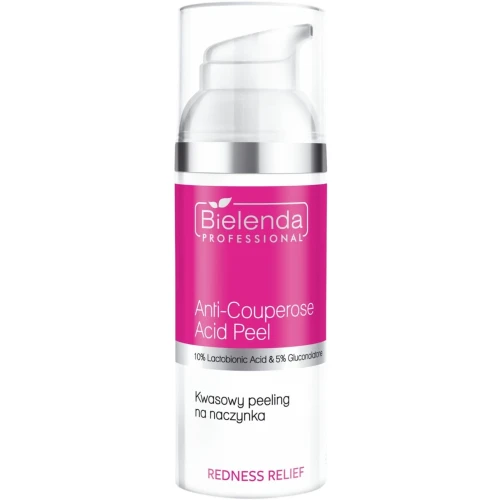 Bielenda Professional Redness Relief Kwasowy peeling na naczynka, 50 ml - Do cery naczynkowej, wrażliwej i z rumieniem