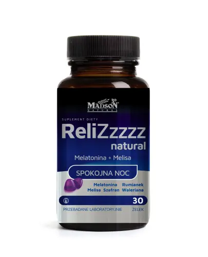 ReliZzzzz Natural Spokojna Noc, 30 żelek  - Żelki dla dorosłych z melatoniną i melisą