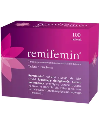 Remifemin tabletki, 100 sztuk - Roślinne łagodzące dolegliwości w okresie menopauzy