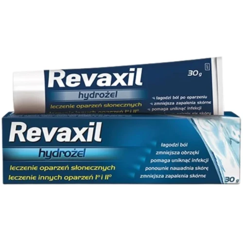 Revaxil hydrożel 30 g - Chłodzący żel na oparzenia słoneczne i domowe I° i II° stopnia