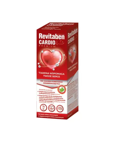 Revitaben Cardio Premium, 1 l - Zestaw witamin, minerałów i ekstraktów roślinnych z zagęszczonych soków owocowych
