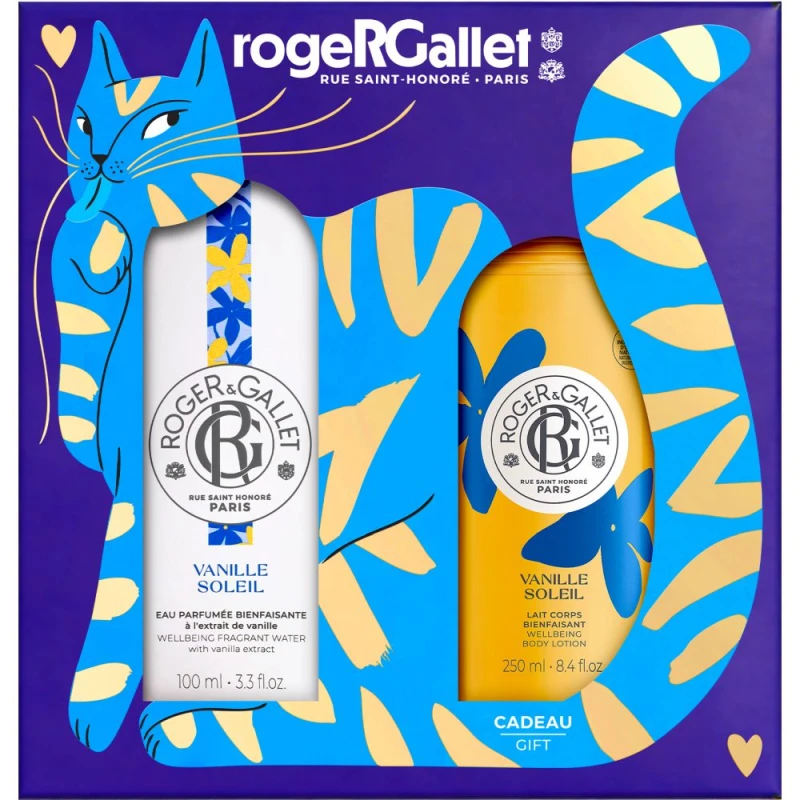 Roger & Gallet Vanille Soleil Zestaw - woda zapachowa, 100 ml + perfumowane mleczko do ciała, 250 ml - Waniliowy rytuał zapachowy i pielęgnacja ciała