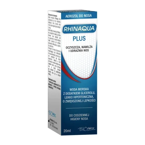 Rhinaqua Plus aerozol do nosa, 20 ml - Oczyszcza, nawilża i udrażnia nos