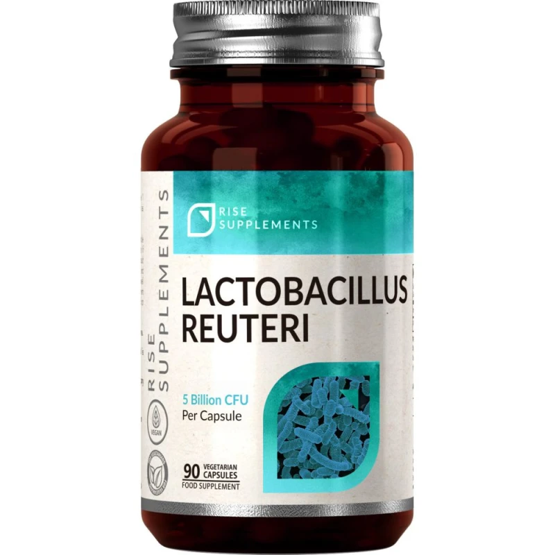 Rise Supplements Lactobacillus Reuteri LR08 5 mld CFU, 90 kapsułek - Probiotyk dla dorosłych