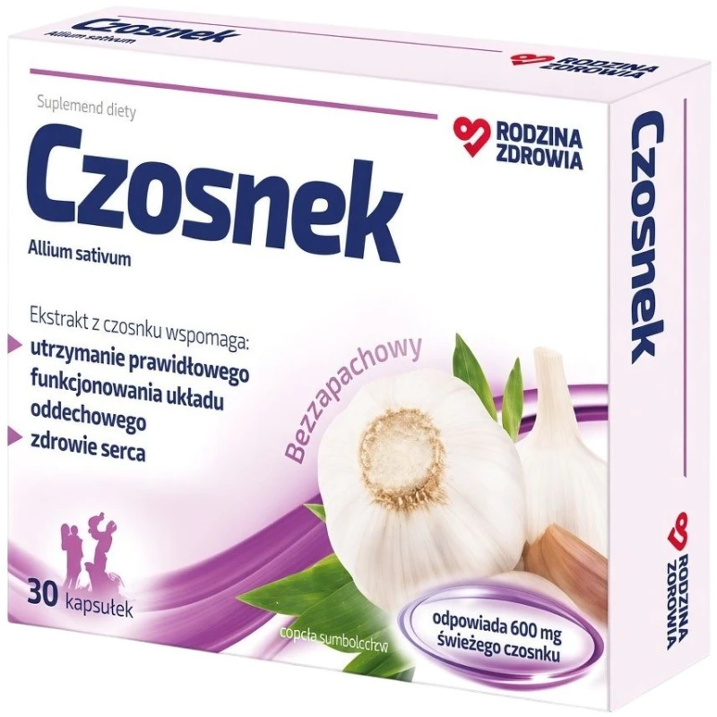 Rodzina Zdrowia Czosnek, 30 kapsułek - Ekstrakt z czosnku w bezzapachowej formie