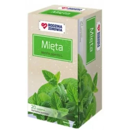 Rodzina Zdrowia Mięta, 20 saszetek - Herbatka ziołowa z wysuszonymi i rozdrobnionymi liśćmi mięty pieprzowej
