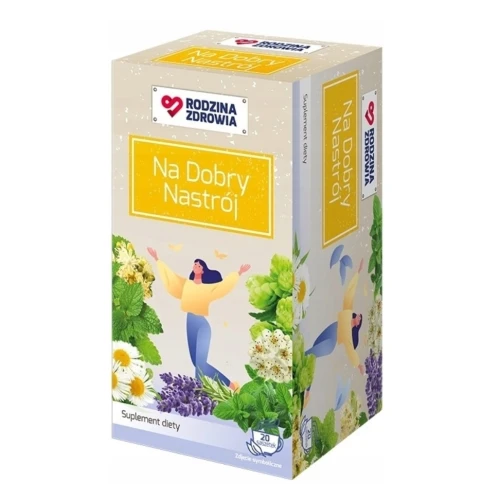 Rodzina Zdrowia Na Dobry Nastrój, 20 saszetek - Herbatka z ziołami wspierającymi utrzymanie dobrego samopoczucia