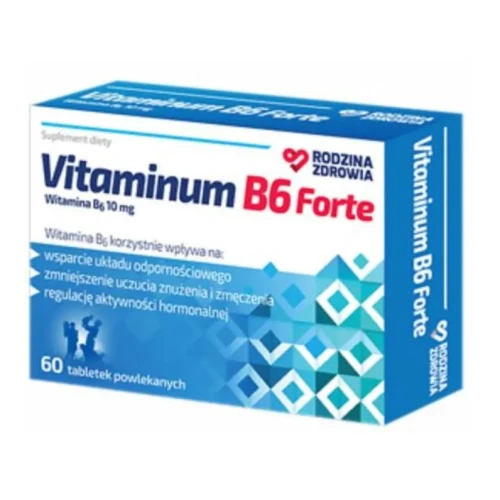 Rodzina Zdrowia Vitaminum B6 Forte, 60 tabletek - Źródło witaminy B6