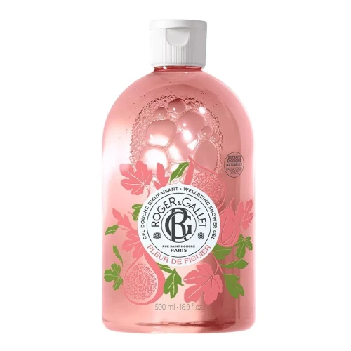 Roger & Gallet Fleur de Figuier Żel pod prysznic, 500 ml - Z ekstraktem z figi i aloesem - delikatne oczyszczanie i relaks