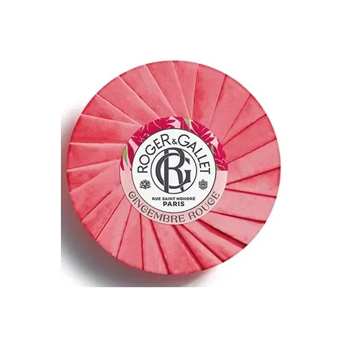 Roger & Gallet Mydło well-being Gingembre Rouge, 100 g - Różowe jagody - Imbir - Żywica benzoesowa