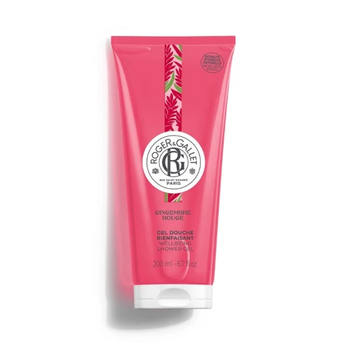 Roger & Gallet Żel pod prysznic well-being Gingembre Rouge, 200 ml - Różowe jagody - Imbir - Żywica benzoesowa