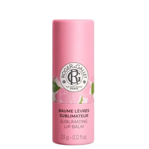 Roger & Gallet Rose Pomadka upiększająca do ust, 3.5 g - Odżywczo-regenerująca formuła z masłem shea i olejem rycynowym