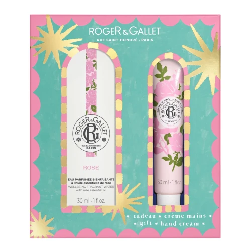 Roger & Gallet Rose Well-Being Zestaw - Woda zapachowa, 30 ml + Krem do rąk, 30 ml - Zapach i pielęgnacja dłoni w jednym zestawie