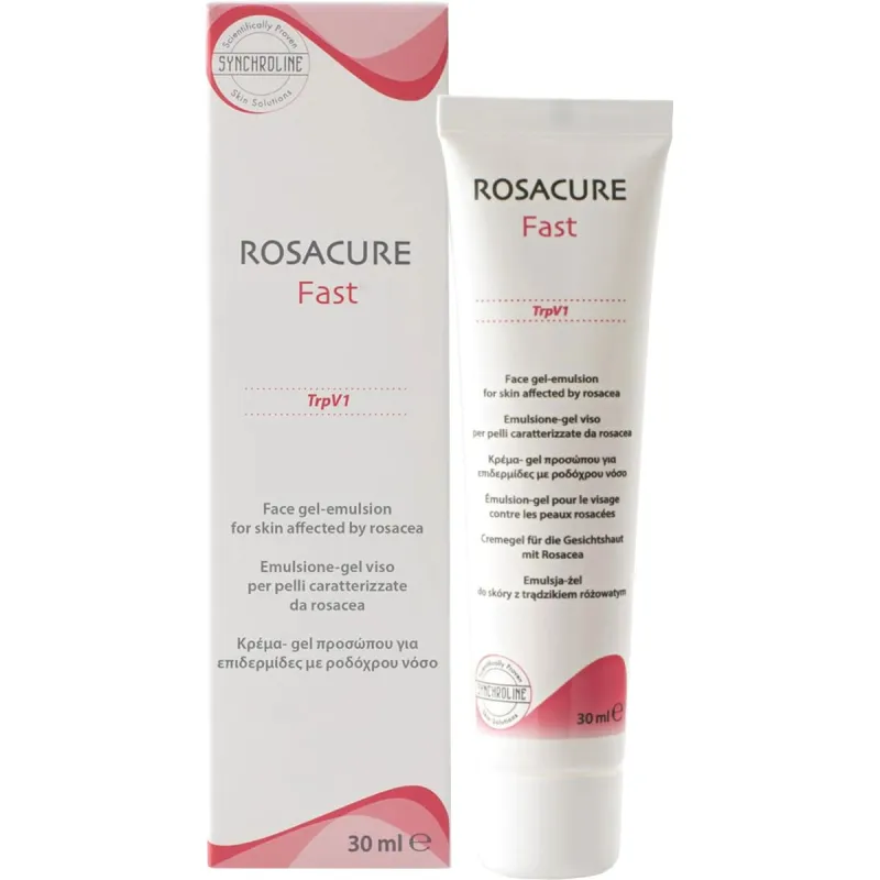 Synchroline Rosacure Fast Krem-żel do twarzy, 30 ml - Na zaczerwienienia i objawy trądziku różowatego