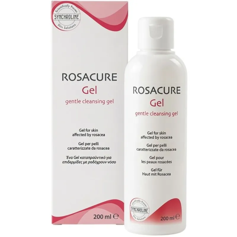 Synchroline Rosacure Gentle Cleansing Gel Łagodzący żel do oczyszczania twarzy, 200 ml - Do skóry naczynkowej i z trądzikiem różowatym