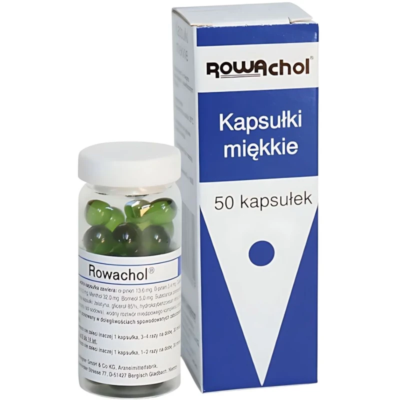 Rowachol, 50 kapsułek - Lek żółciopędny