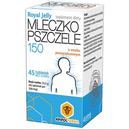 Royal Jelly Mleczko Pszczele 150, 45 tabletek - Ze składnikami dla kompleksowego wsparcia ciała i umysłu