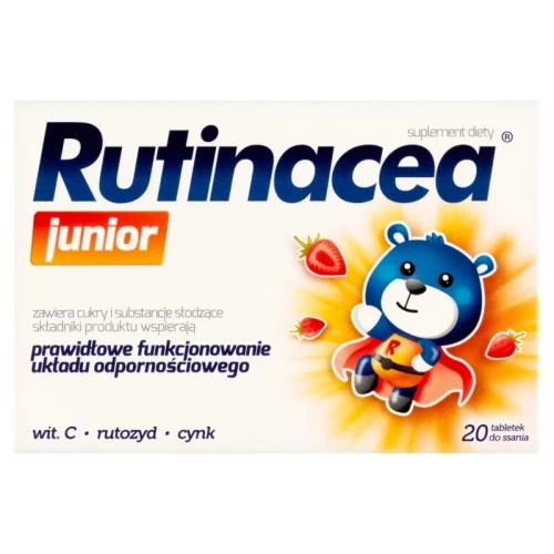 Rutinacea Junior, 20 tabletek do ssania - Z rutozydem, witaminą C i cynkiem