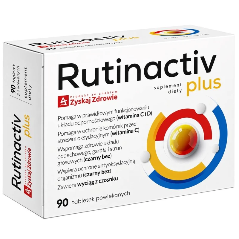 Rutinactiv Plus, 90 tabletek - Kompozycja składników wspierających odporność