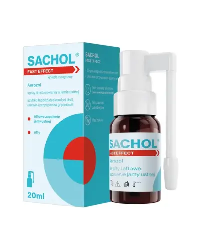 Sachol Fast Effect Spray, 20 ml - Spray do stosowania w jamie ustnej