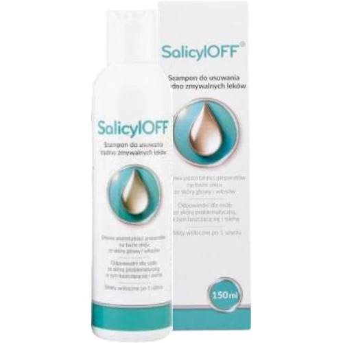 SalicylOFF do skóry suchej z łuszczycą, szampon 150 ml - Do usuwania trudno zmywalnych leków ze skóry głowy i włosów
