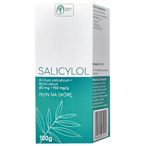 Salicylol, 100 g - Substancjami czynnymi leku są kwas salicylowy oraz olej rycynowy