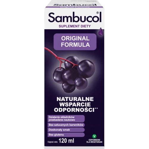 Sambucol Original Formula płyn, 120 ml  - Z ekstraktem z owoców czarnego bzu