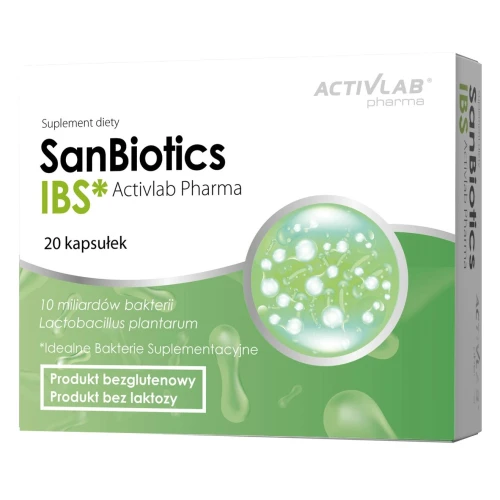 Sanbiotics IBS*, 20 kapsułek - 10 miliardów CFU w jednej kapsułce