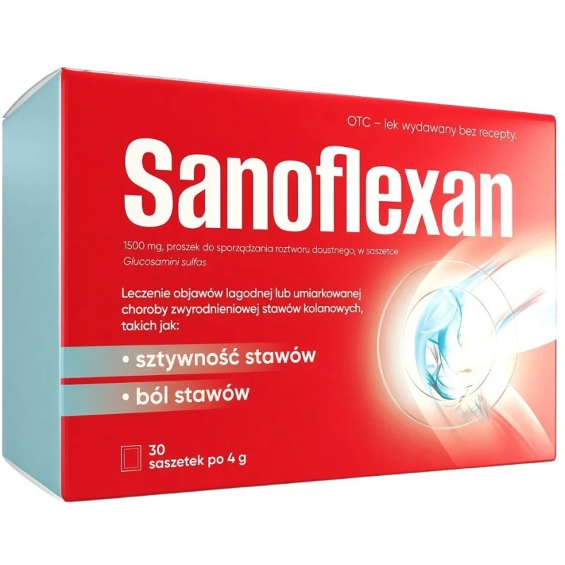 Sanoflexan 1500 mg, 30 saszetek - Glukozamina na stawy