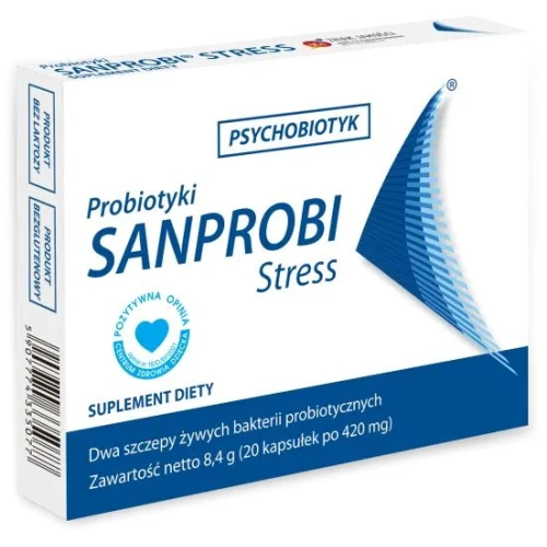 Sanprobi Stress 20 kapsułek - Z dwoma szczepami bakterii probiotycznych