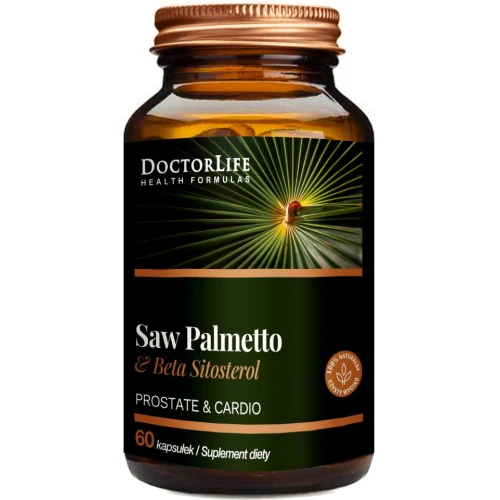 Doctor Life Saw Palmetto, Palma Sabałowa, 60 kapsułek - Zawiera ekstrakty z palmy sabalowej oraz kory sosny