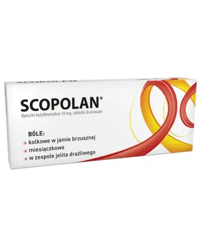 Scopolan, 10 mg, 30 tabletek drażowanych - Lek na bolesne skurcze jelit