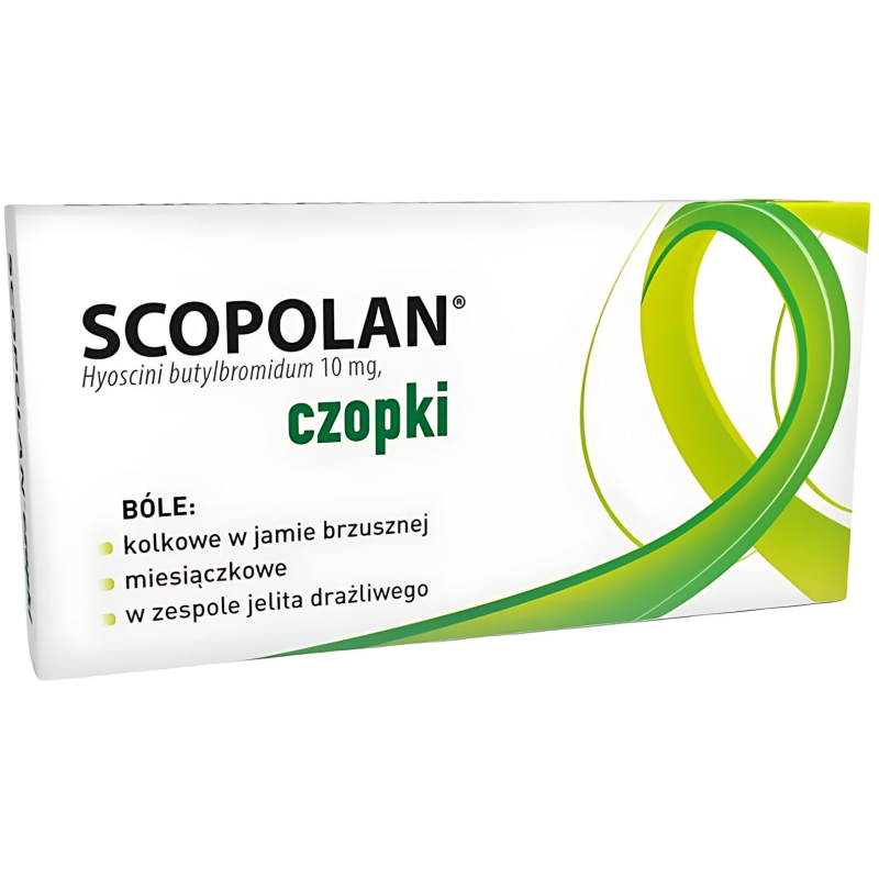 Scopolan 10 mg, 6 czopków doodbytniczych - Lek rozkurczowy na ból brzucha