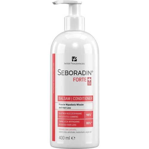 Seboradin Forte Balsam przeciw wypadaniu włosów, 400 ml - Wzmacniająca odżywka do włosów wypadających i przerzedzających się